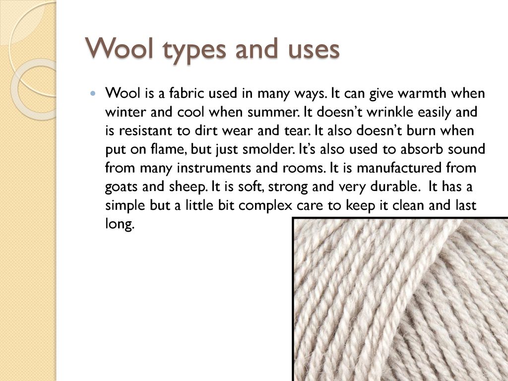 Uses 2024 of wool
